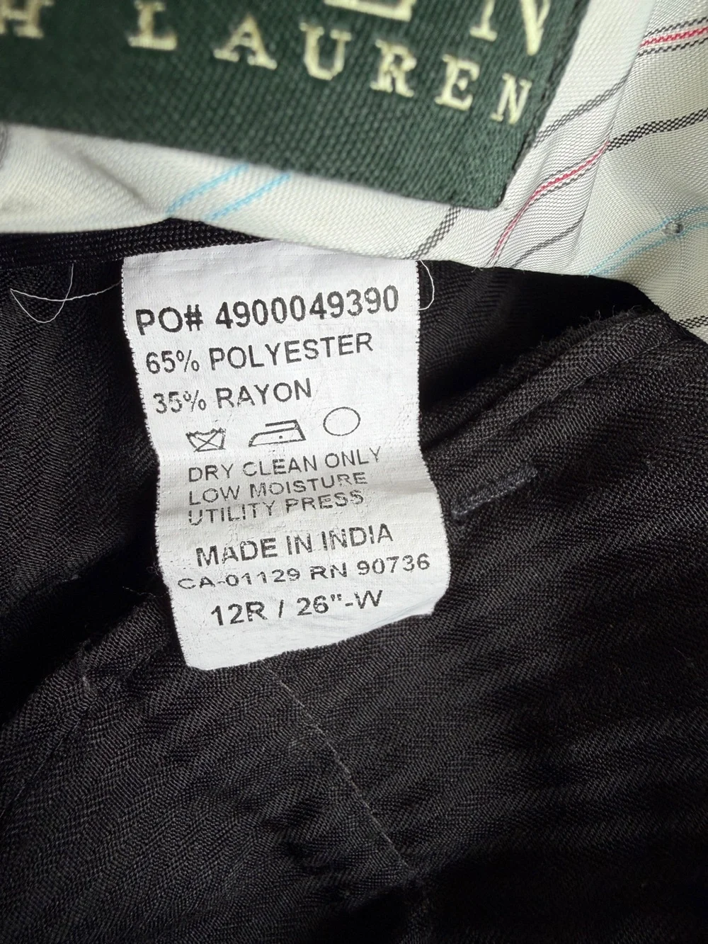 Lauren Ralph Lauren Dress Suit Pants Slacks Charcoal Gray Boys Size 12